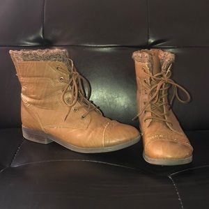 zip-up leather boots